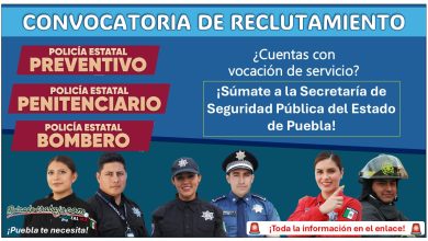 Únete como policía estatal preventivo, policía estatal penitenciario, policía estatal bombero ¡Esto necesitas para aplicar en Puebla!