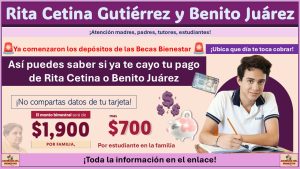 Ya comenzaron los depósitos de las Becas Bienestar: Así puedes saber si ya te cayo tu pago de Rita Cetina o Benito Juárez