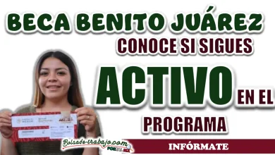 BECA BENITO JUÁREZ| ¿CÓMO SABER SI SIGO ACTIVO EN EL PROGRAMA?