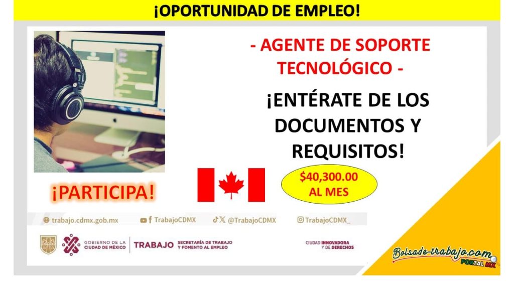 Empleo de Agente de Soporte Tecnológico, Canadá