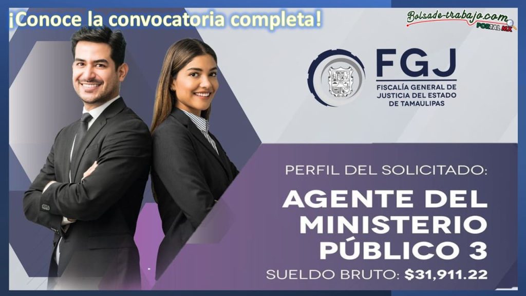 Convocatoria Agente del Ministerio Público 3 de FGE Tamaulipas