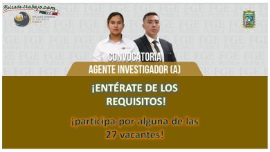 Convocatoria Agente Investigador (a) en Puebla