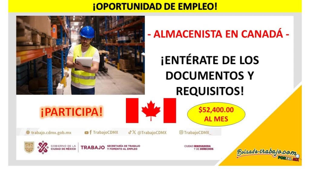 Empleo como Almacenista en Canadá