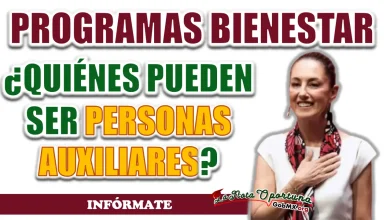 PROGRAMA BIENESTAR| ¿QUIÉNES PUEDEN SER PERSONAS AUXILIARES?