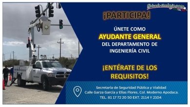 Convocatoria Ayudante General del Departamento de Ingeniería Civil en Apodaca