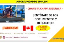 Empleo de Chapista Chapa MetÃ¡lica, CanadÃ¡
