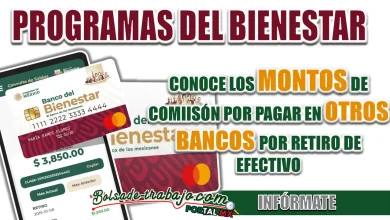 PROGRAMAS BIENESTAR| CONOCE EL MONTO DE COMISIÓN POR RETIRAR EFECTIVO