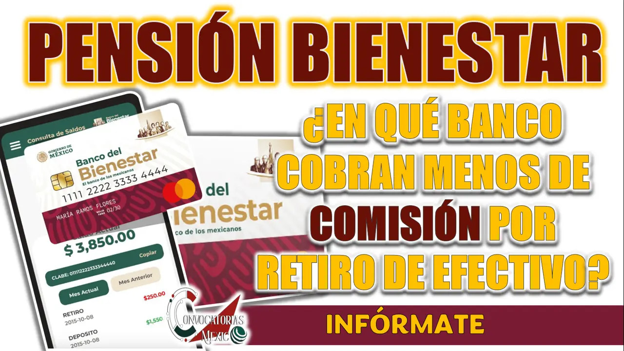 PROGRAMAS BIENESTAR| ¿EN QUÉ BANCO COBRAN MENOS DE COMISIÓN POR RETIRAR MI APOYO?