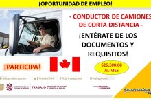 Empleo como Conductor de Camiones de Corta Distancia en Canadá