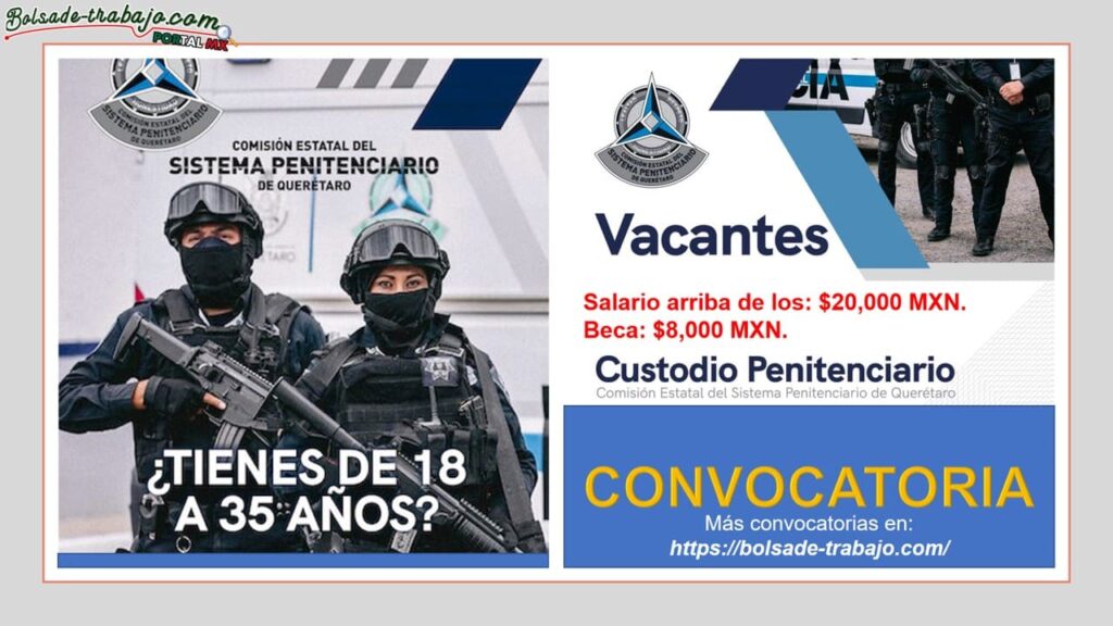 Convocatoria Custodio Penitenciario de Querétaro