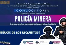 Convocatoria Departamento de Policía Minera de Chihuahua