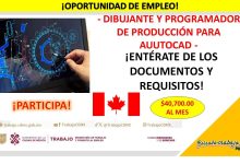 Empleo de Dibujante y Programador de ProducciÃ³n para AutoCAD, CanadÃ¡