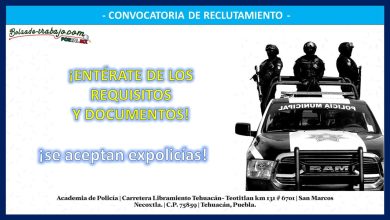 Convocatoria Dirección de Seguridad Pública Municipal de Tehuacán, Puebla
