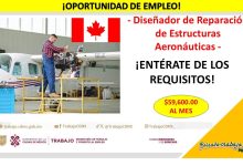 Empleo para Diseñador de Reparación de Estructuras Aeronáuticas en Empresa Canadiense