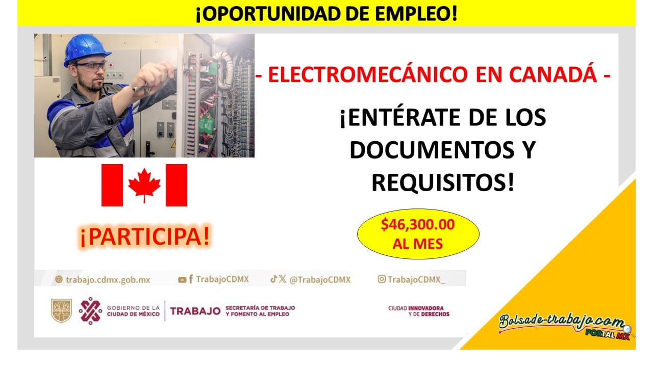 Empleo de Electromecánico en Canadá