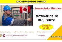 Empleo para Ensamblador Eléctrico en Empresa Canadiense