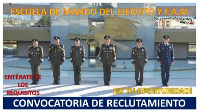 Convocatoria Escuela de Mando del Ejército y F.A.M