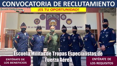 Convocatoria Escuela Militar de Especialistas de la fuerza Aérea