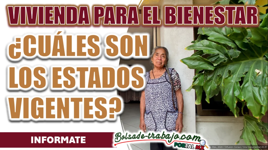 VIVIENDA PARA EL BIENESTAR| ¿CUÁLES SON LOS ESTADOS VIGENTES?