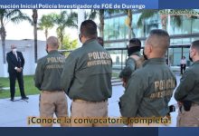 Convocatoria Formación Inicial Policía Investigador de FGE de Durango