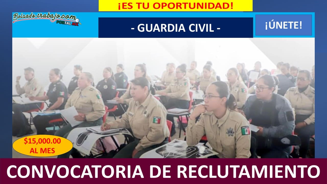 Convocatoria Guardia Civil de Tecámac, Estado de México