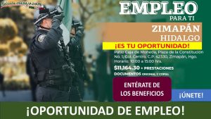 Convocatoria Guardia de Protección Federal en Zimapán, Hidalgo