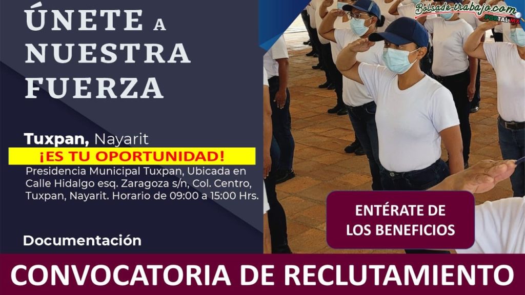 Convocatoria Guardia del Servicio de Protección Federal en Tuxpan, Nayarit