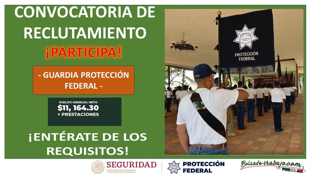 Convocatoria Guardia Protección Federal en Boca del Río, Veracruz