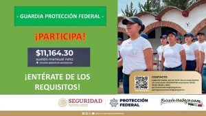 Convocatoria Guardia Protección Federal en Cruz de Elota, Sinaloa