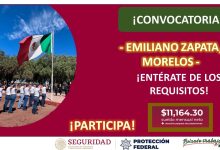 Convocatoria Guardia Protección Federal en Emiliano Zapata, Morelos