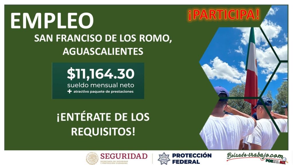 Convocatoria Guardia Protección Federal en San Francisco de los Romo, Aguascalientes