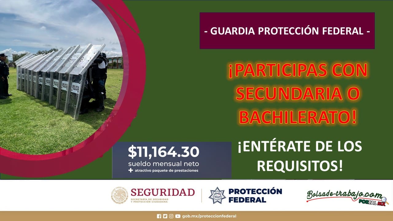 Convocatoria Guardia Protección Federal en Valladolid, Yucatán