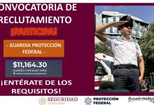 Convocatoria Guardia Protección Federal en Hermosillo, Sonora