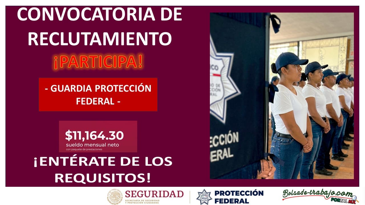Convocatoria Guardia Protección Federal en Huimanguillo, Tabasco