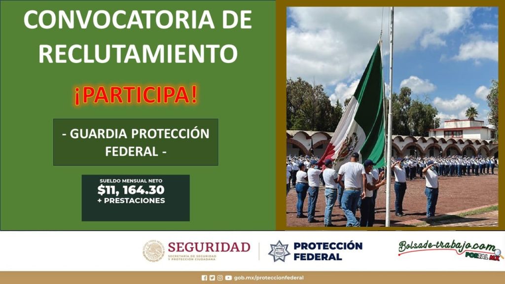 Convocatoria Guardia Protección Federal en Papantla, Veracruz