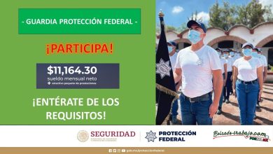 Convocatoria Guardia Protección Federal en Poza Rica, Veracruz