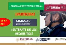 Convocatoria Guardia Protección Federal en Puebla, Puebla