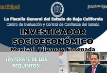 Convocatoria Investigador Socioeconómico de la FGE de Baja California