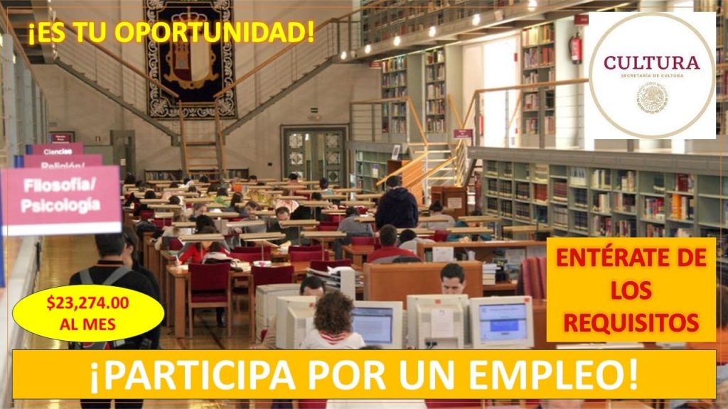 Empleo en Jefatura de Departamento de Bibliotecas Delegacionales en Área Oriente