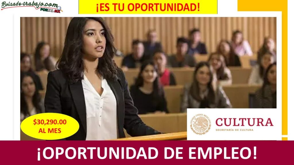 Empleo en Jefatura de Departamento de Relaciones Interinstitucionales y Procuración de Fondos de la Secretaría de Cultura