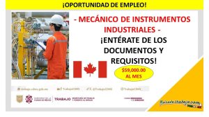 Convocatoria Mecánico de Instrumentos Industriales, Canadá