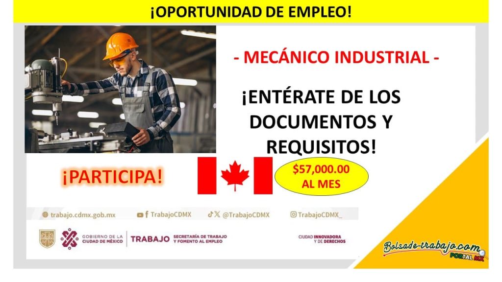 Empleo como Mecánico Industrial, Canadá