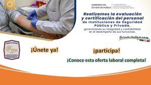 Convocatoria Médico Evaluador en sede Tehuacán, Puebla