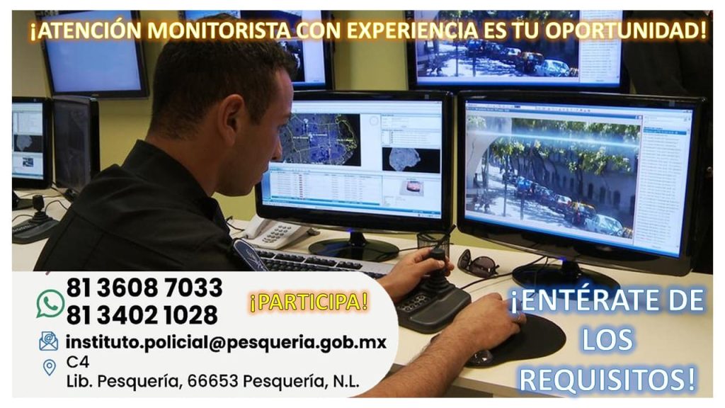 Convocatoria Monitorista con Experiencia en Pesquería, Nuevo León