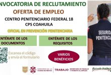 Convocatoria Oficial en prevenciÃ³n Penitenciaria, Coahuila