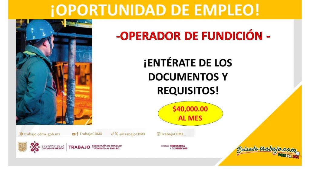 Convocatoria Operador de Fundición, Canadá