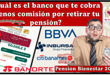 pensión del Bienestar: ¿Cual es el banco que te cobra menos comisión por retirar tu pensión?