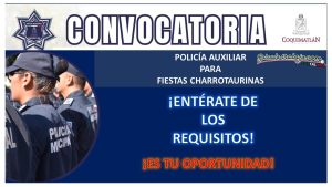 Convocatoria Policía Auxiliar de Coquimatlán, Colima