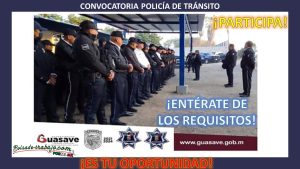 Convocatoria Policía de Tránsito en Guasave, Sinaloa