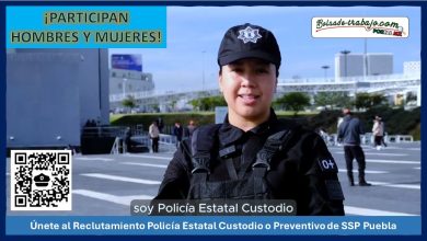 Convocatoria Policía Estatal Custodio o Preventivo de SSP Puebla